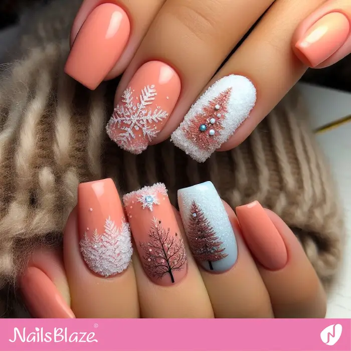 Peach Fuzz Nail Winter Theme | Color of the Year 2024 - NB2448